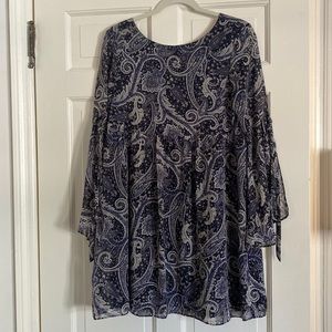 Paisley babydoll style dress size S